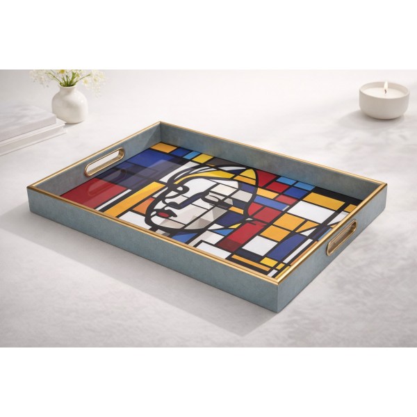 Taca dekoracyjna 45x32x4 cm Witraż Pop Art 172012