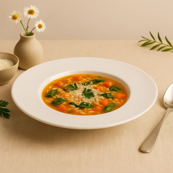 Talerz głęboki 23 5 cm Amelia Biała