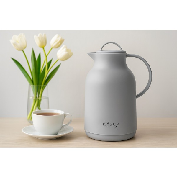 Termos z wkładem szklanym 1L AMO szary 27787