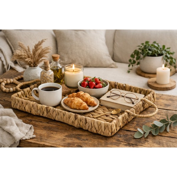 Taca z hiacyntu wodnego 42x30x4 5 cm Amparo