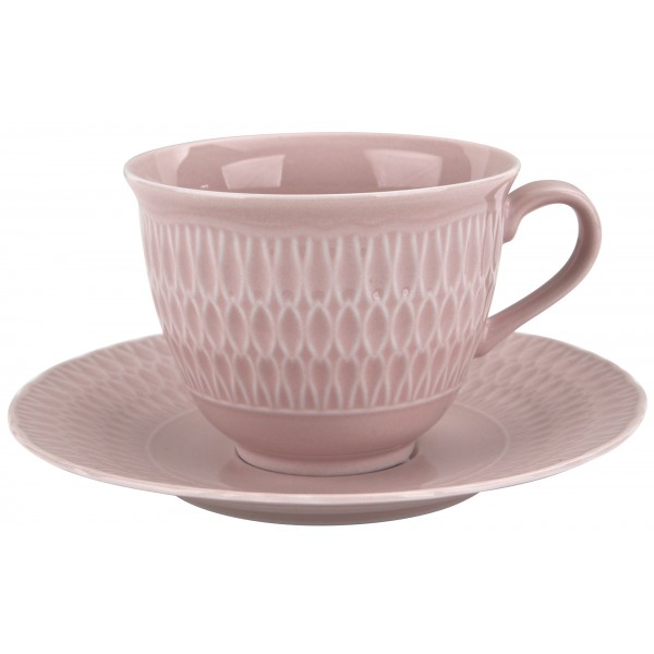 Filiżanka + spodek 250ml/16 cm Sofia Różowa