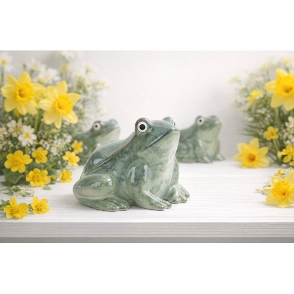Ozdoba ceramiczna Żaba 14x12 5x10 5 cm Dekor-Pap