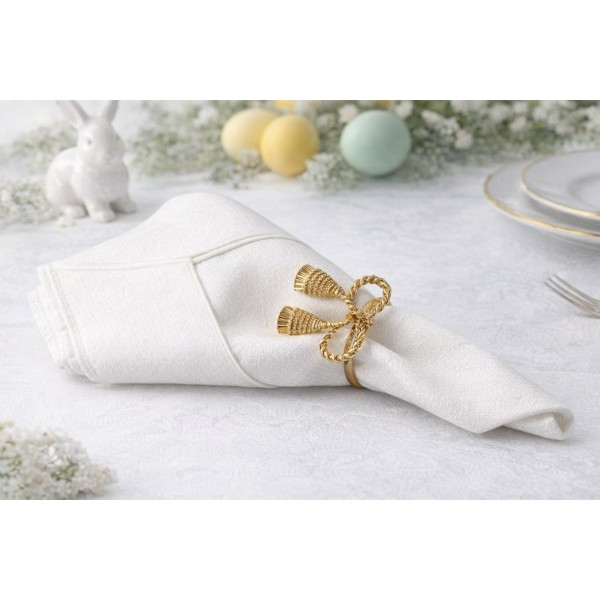 Obraczka na serwetę Kokardka złota 158753