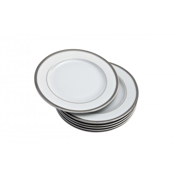 Komplet 6 talerzy 17cm Marcello Silver