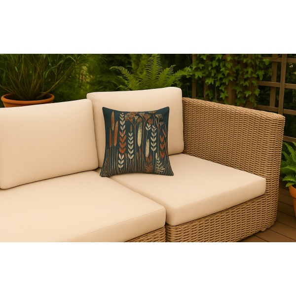 Poszewka dekoracyjna 45x45 cm Łąka ciemna 6202