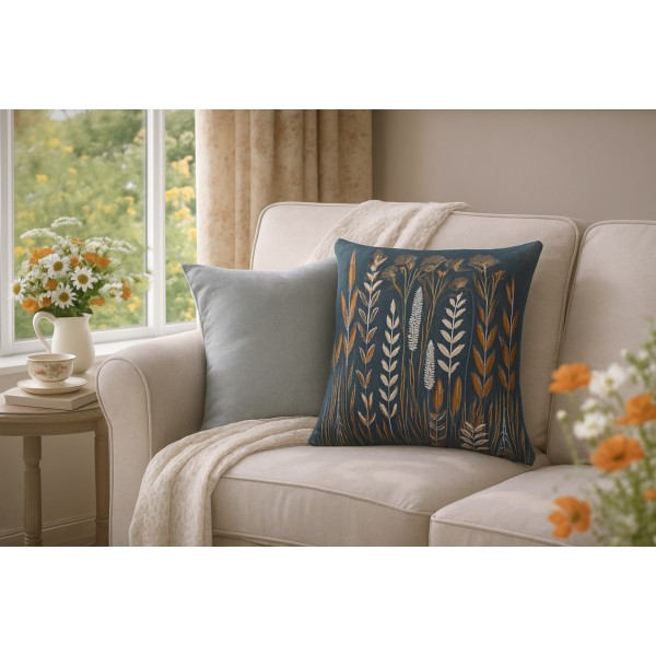 Poszewka dekoracyjna 45x45 cm Łąka ciemna 6202 Gobelinowa Premium