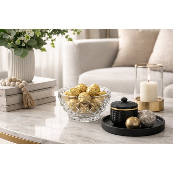 Salaterka kryształowa 9 5 cm Diamon