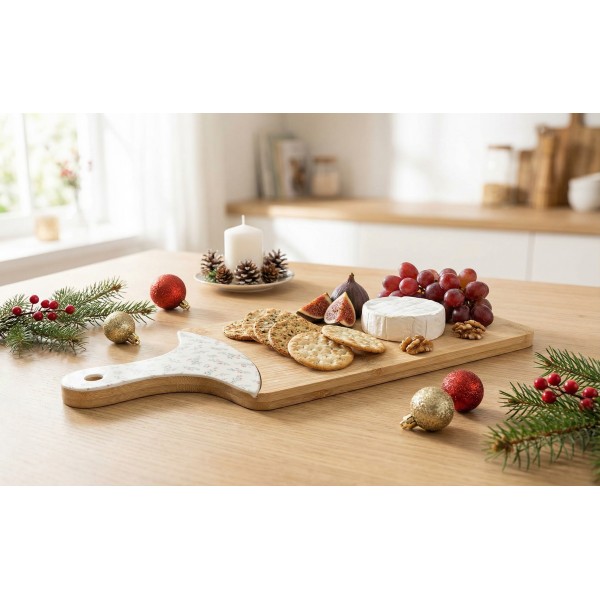 Deska bambusowa 15x39 cm Xmas L Pink