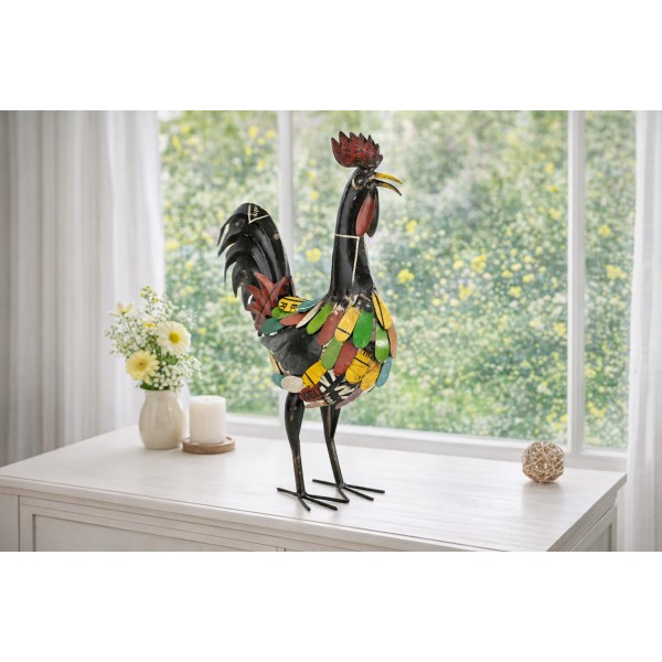 Figurka dekoracyjna Kogut 55 5 cm metalowy Dekor-Pap