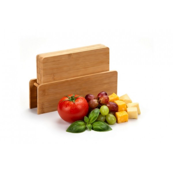 Zestaw 5 desek bambusowych ze stojakiem Kesper 57376