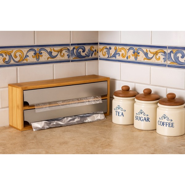 Bambusowy dyspenser do folii spożywczej Modern Kitchen