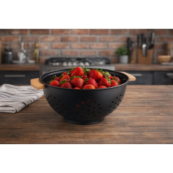 Durszlak z bambusowymi rączkami 24x10 cm Modern Kitchen