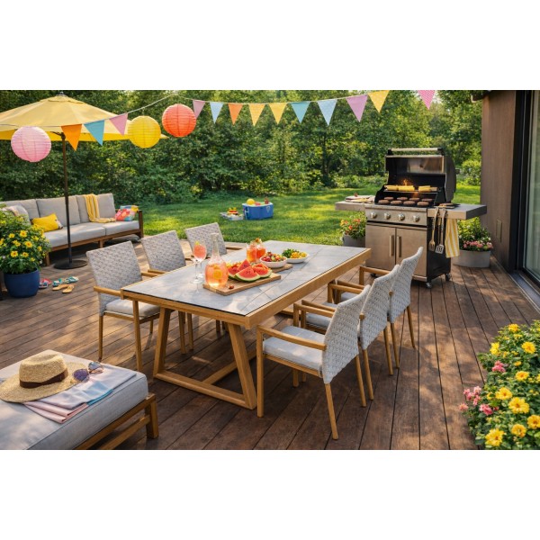 Stół ogrodowy rozkładany LOUNGE OAK 200-300 cm Couture Jardin HPL