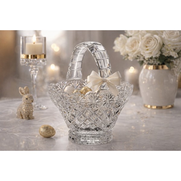 Salaterka kryształowa 20 5 cm koszyczek Daisy