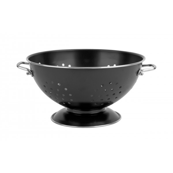 Durszlak/cedzak metalowy 23 cm czarny MPL