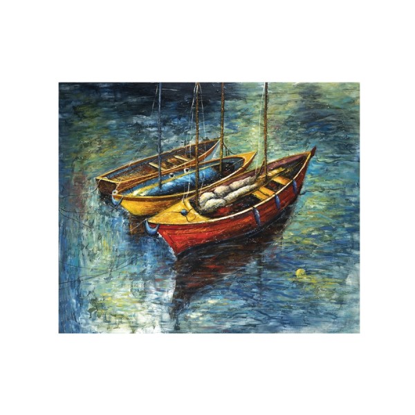 Obraz na płótnie 100x120cm Trzy łódki