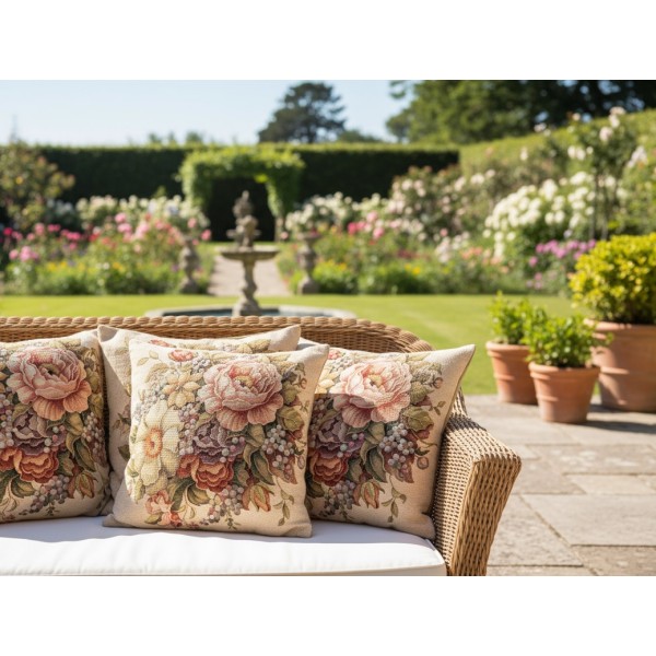 Poszewka dekoracyjna 45x45 cm Bukiet kwiatów