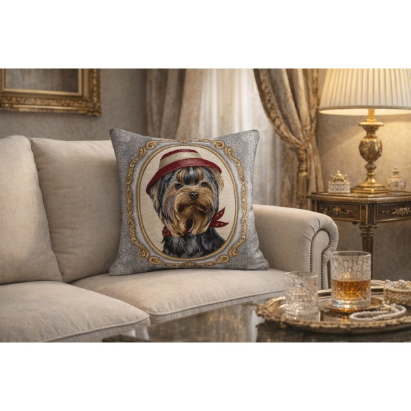 Poszewka dekoracyjna 45x45 cm York w kapeluszu Gobelinowa Premium