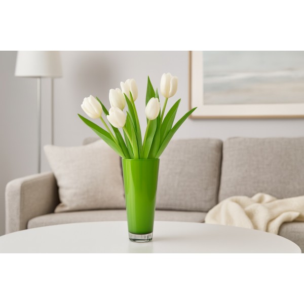 Wazon szklany 37 cm jasna zieleń Asa Glass