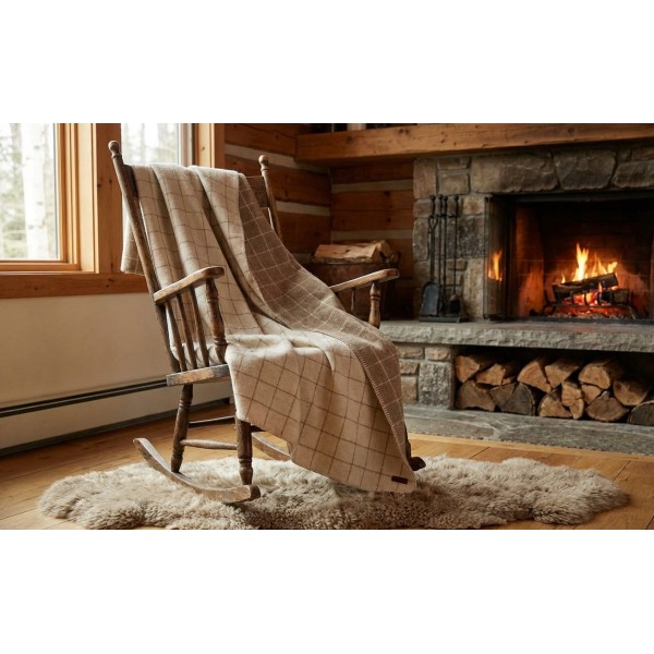 Koc wełniany 160x200 cm Offwhite 07566060