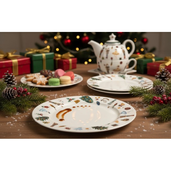 Talerz płytki 27 cm Christmas Nutcracker