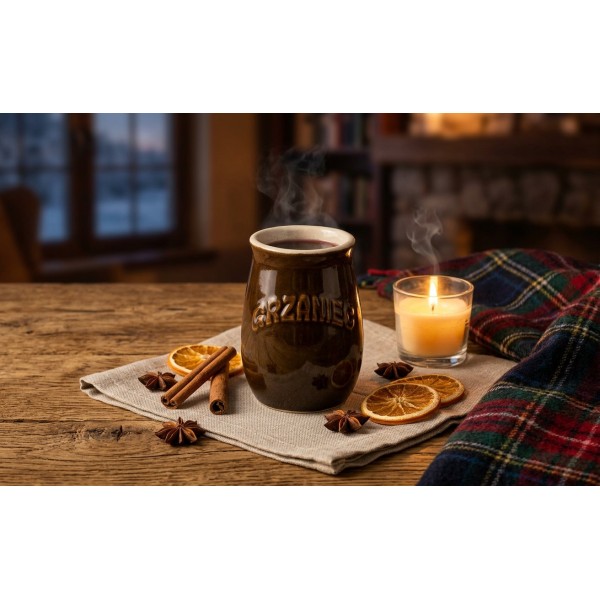 Kubek kamionkowy do grzańca 200 ml Rustykalny Tradycyjny