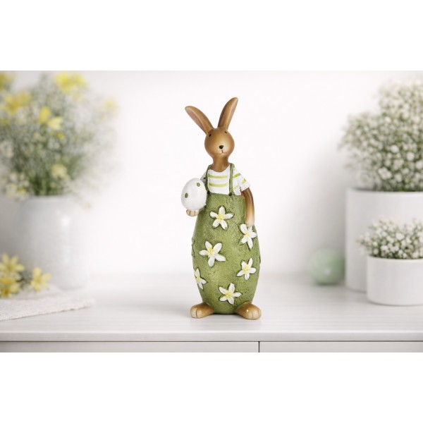 Figurka dekoracyjna Zając z zajkiem 16 cm VB0328