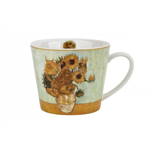 Kubek porcelanowy 610 ml prosty Sunflowers