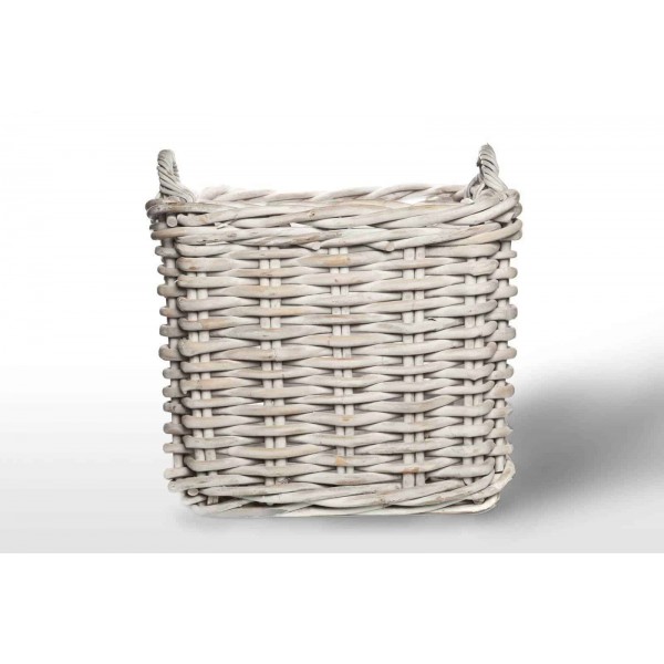 Kosz rattanowy Narbona Szary 65 cm