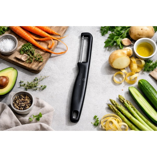 Obieraczka z prostym ostrzem IOTA czarna dwustronna