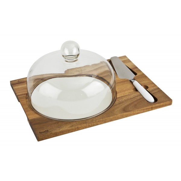 Deska do serwowania z kloszem/łopatką Husla