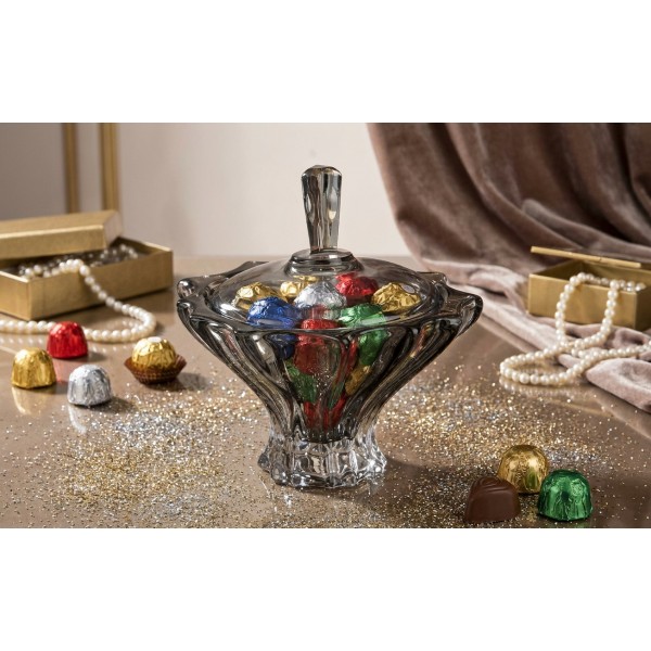 Bomboniera kryształowa 15 cm Plantica Grey