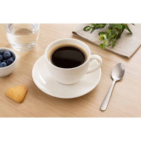 Filiżanka porcelanowa 270 ml + spodek Bella krem