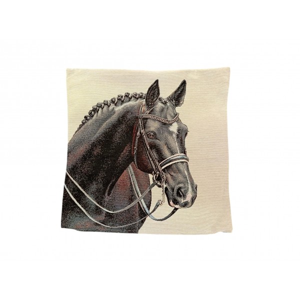 Poszewka dekoracyjna 45x45 cm Czarny Koń