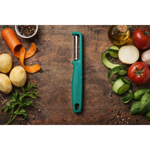 Obieraczka z prostym ostrzem IOTA zielona dwustronna