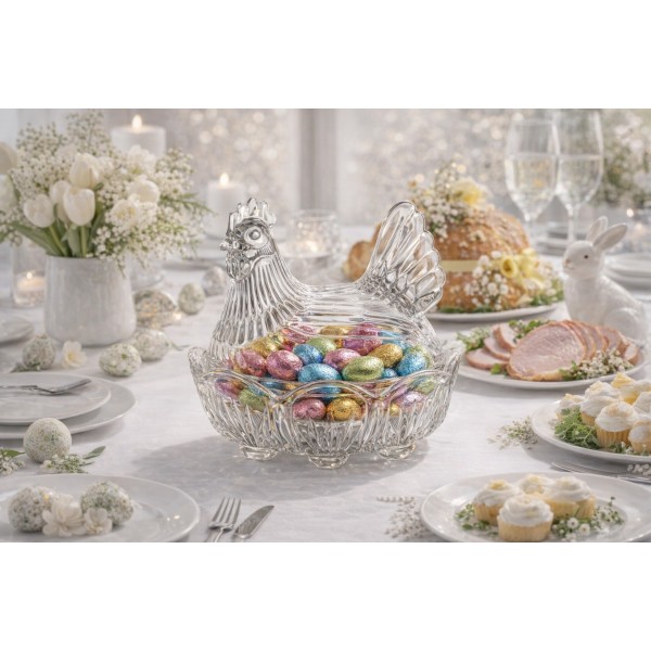 Bombonierka kryształowa Kura Bohemia