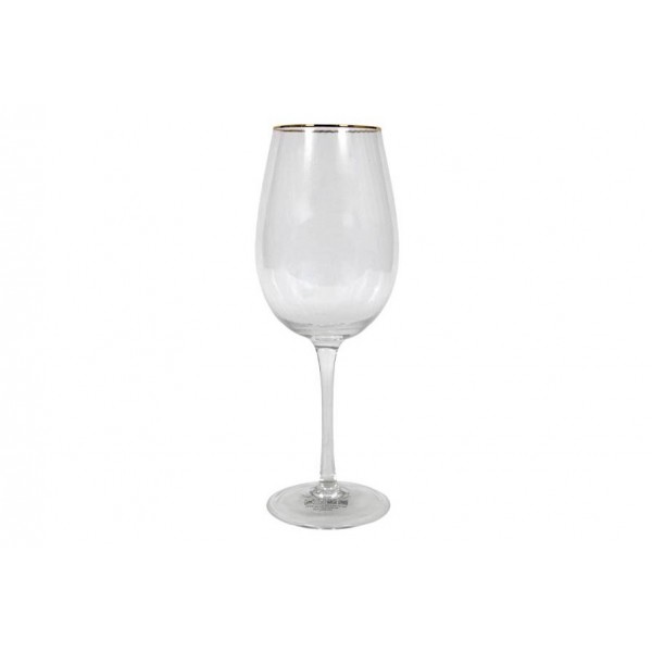 Kieliszek do wina 500 ml ryflowany Rim Gold