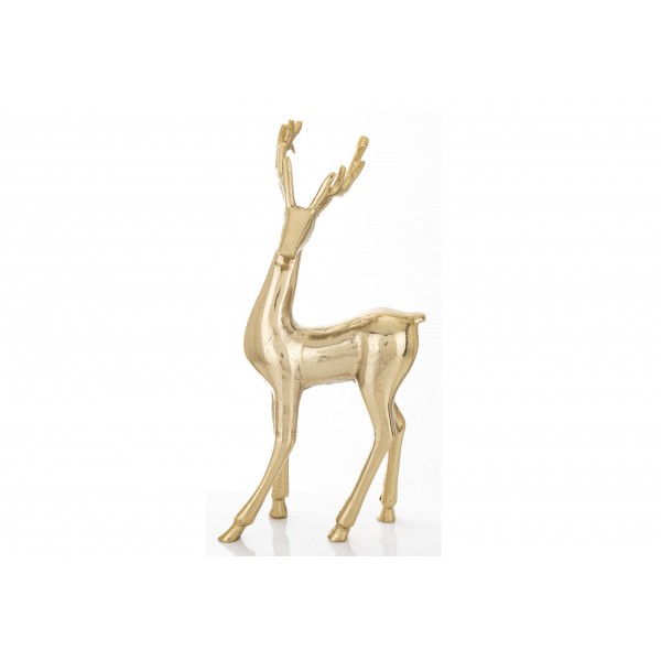 Figurka ozdobna Renifer H39 cm złota metalowa