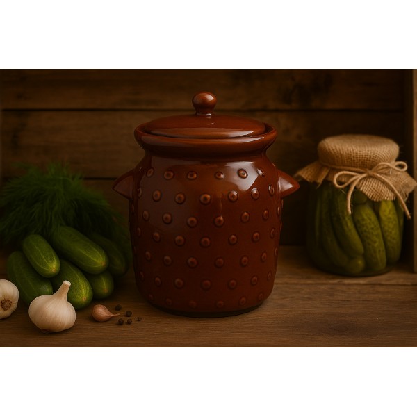 Garnek ceramiczny 2 5 L brąz 3453