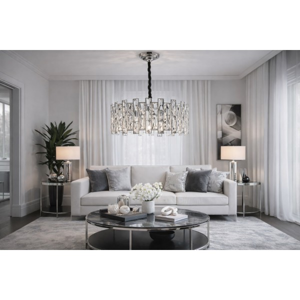 Lampa wisząca kryształowa Jewel Chrome 60215/6