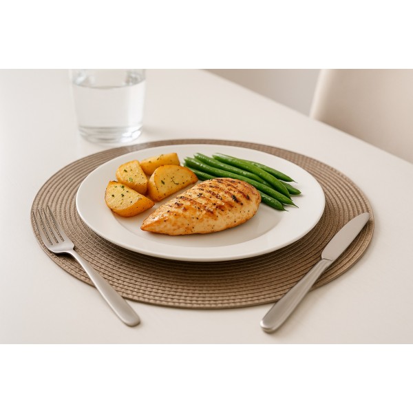 Talerz płytki obiadowy 26 cm Krem P2393