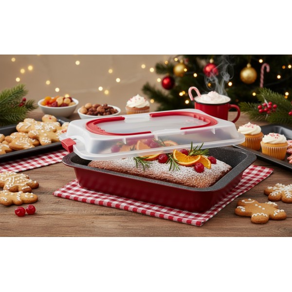 Brytfanna z plastikową pokrywą Cherry 36 x 23 cm Ambition