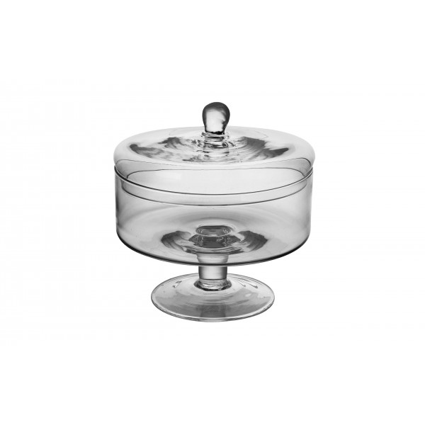 Bomboniera szklana z pokrywą 20 cm Sigma 1624