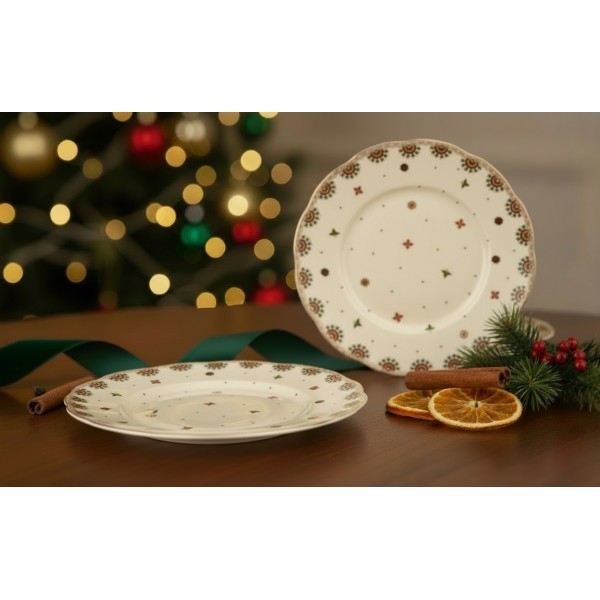 Komplet 2 talerzy deserowych 20 5 cm Casablanca