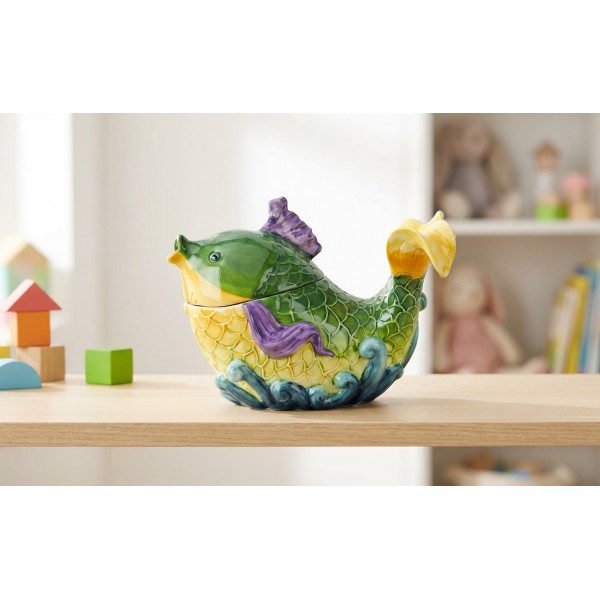 Pojemnik ceramiczny Ryba zielona