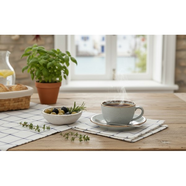 Filiżanka porcelanowa 250 ml + spodek Seasons Grey