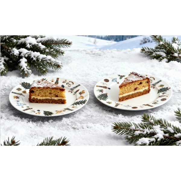 Komplet 2 talerzy deserowych 19 cm Christmas Nutcracker