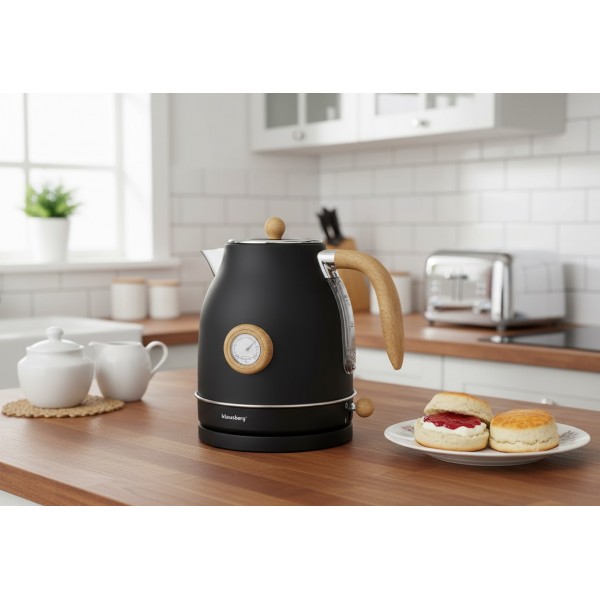 Czajnik elektryczny z termometrem 1 7 L czarny KB-7907