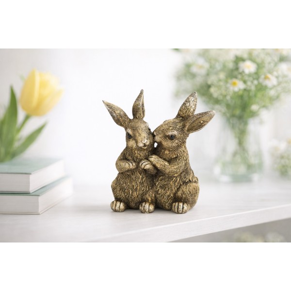 Figurka dekoracyjna Zajączki 15 cm GJ0049