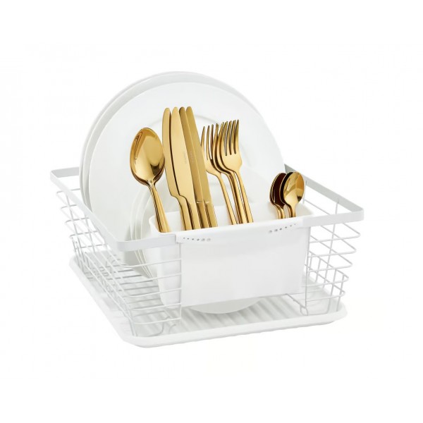 Suszarka do naczyń 36x30x14 5 cm Decor biała AMBITION